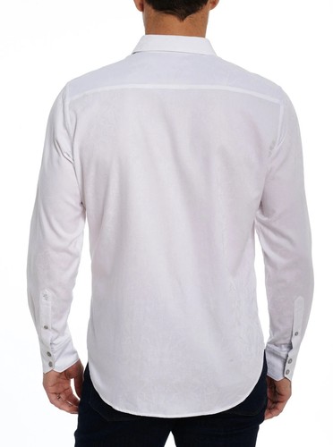 Robert Graham Men's Highland Sport Shirt Long Sleeve Classic Fit White - Picture 2 of 6
