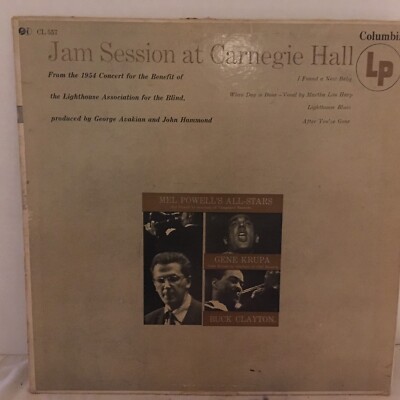 Mel Powell's All Stars Jam Session At Carnegie Hall Vintage Vinyl Record
