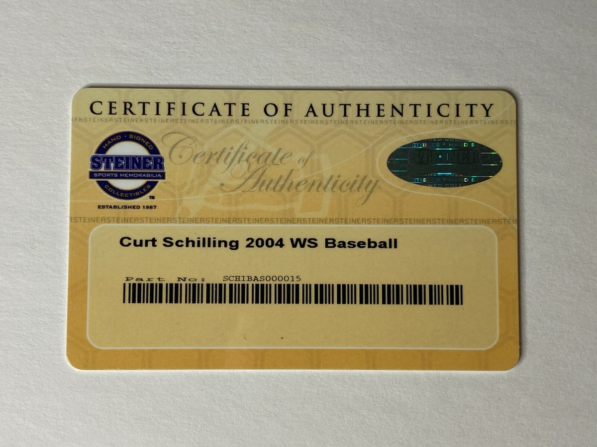 Curt Schilling Boston Red Sox Autographed/Signed 04 WS Baseball