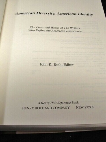 American Diversity, American Identity The Lives and Works of 145 Writers 1995 HC - Picture 6 of 7