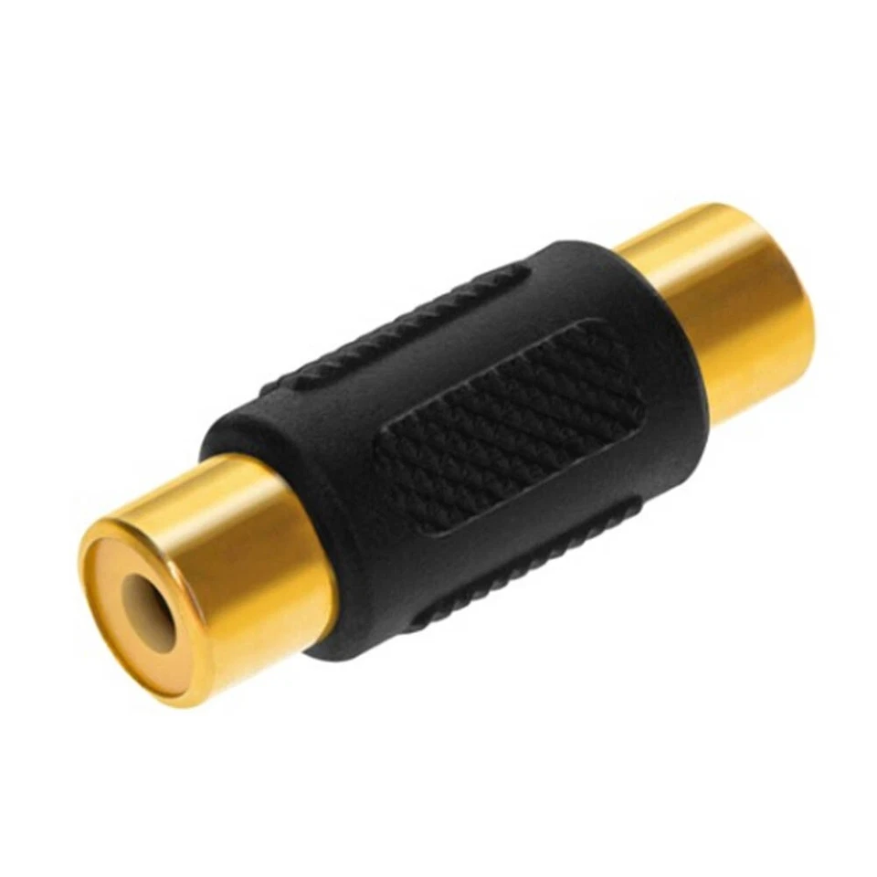 10x RCA Female to Female Jack Coupler Audio Adapter Connector Cable Joiner Gold - Image 2 of 4