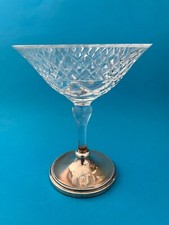 Royal Brierley QEII ciotola in vetro montata in argento