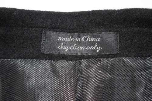 Chaps Ralph Lauren Wool Blend Overcoat Men's 44 R Long Topper Heavy Black - Picture 5 of 13