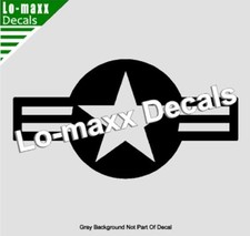 Modern US Air Force Military Combat Aircraft Roundel Insignia Vinyl Decal