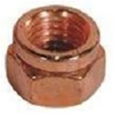 AMZ Clips And Fasteners 25 M8-1.25 Exhaust Lock Nut Copper Plated Steel 12mm Hex