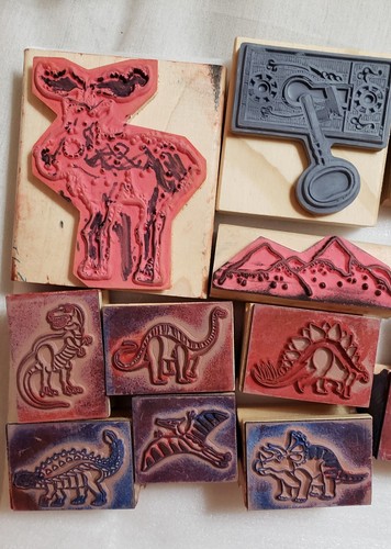 Stempel (21) verschiedene Größen 3 unbenutzte Dinosaurier (8) Lebensmittel 1 Pfund 5 Unzen - Bild 5 von 6