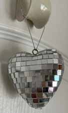 12 pack disco Ball heart-shaped, Mirror shiny Valentine’s Day decoration Love