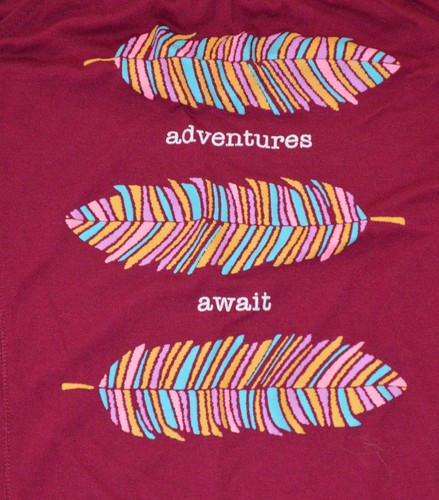 Mudd Girls size 16 Tank Top Crochet Maroon Adventure Theme - Picture 3 of 6