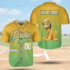 Custom Pluto Dog 3D Baseball Jersey Shirt All Over Print Christmas Day Gift
