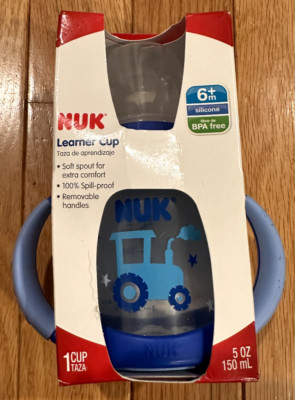 NUK Blue Learner Cup with Soft Spout, BPA-Free, 1 Cup Capacity, 5 oz/150 ml 6+m