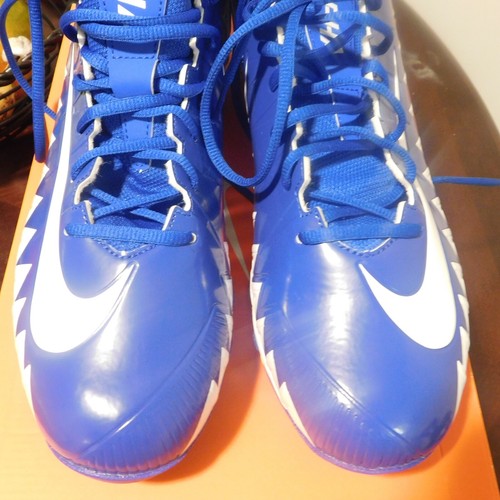 NEW NIKE Baseball Cleat Blue White Size 