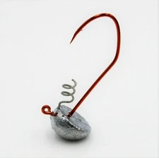 Shakey Head Stand Tip Up Bass Walleye Fishing Jigs Screw Lock Red Sickle Hooks