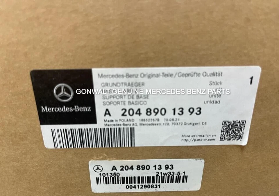 Baca de techo original Mercedes Benz W204 C300 C350 C63 AMG clase C OE 2048901393 Foto 3 de 4