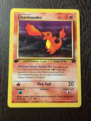 Pokemon TCG 1st Edition Charmander 50/82 Team Rocket Non Holo Common