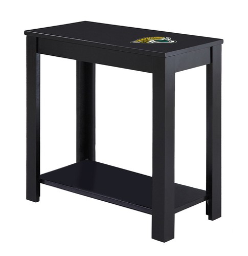 End Table Night Stand Black Wood NFL Team Decal Man Cave on Top or Bottom Shelf - Picture 61 of 120