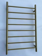 Burnished Brass Gold Copper Non Heated Towel Rail rack Round 8 bar 620 mm w