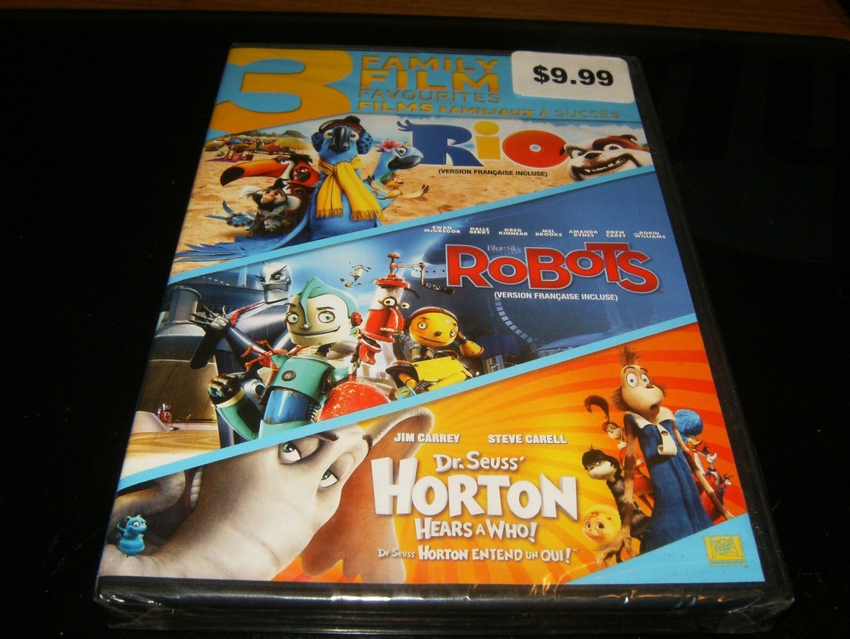 Rio/Robots/Dr. Seuss Horton Hears a Who! Bilingual, 3-Disc DVD