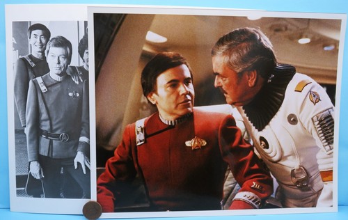 Star Trek CREW PHOTO STILL PAIR vtg Star Trek Chekov Scotty SPOCK KIRK ...