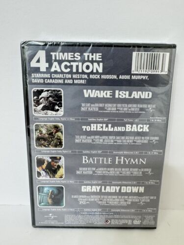 4 Movie CLASSIC World WAR 2 DVD AUDIE MURPHY TO HELL & BACK Wake Island NEW - Picture 2 of 4