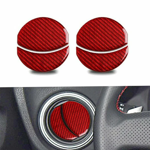 Red 4Pcs Air Vent Outlet Cover Carbon Fiber For Subaru BRZ Toyota 86 2013-2020 - Bild 5 von 5