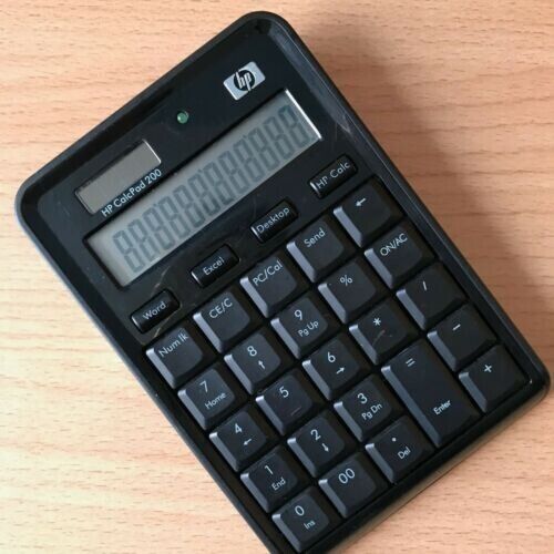 Hp CalcPad 200 Office Desk Calculator Tabletop Dual Solar/Power USB *NEW IN BOX* - Picture 1 of 4