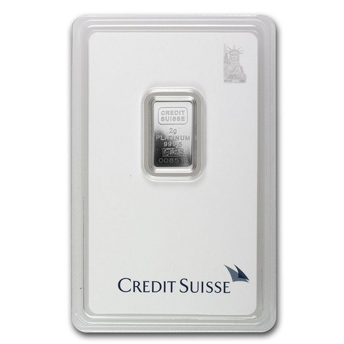 SWISS Credit Suisse Statue of Liberty PLATINUM 2 Gram .9995 Pure Bullion Bar - Picture 4 of 4