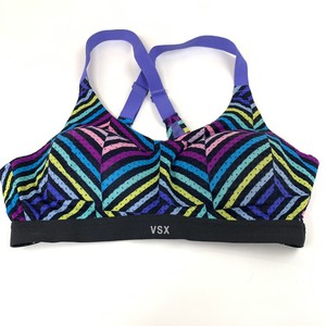 NEW Victorias Secret 32B Sports Bra Lightweight Purple Blue Slip Over No Wire