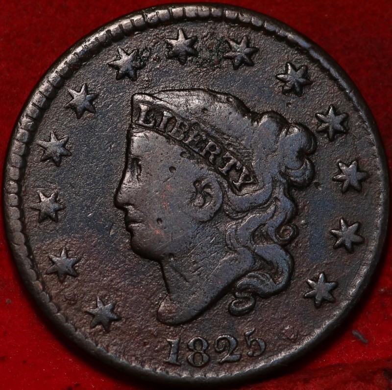 1825 Philadelphia Mint Copper Coronet Head Large Cent