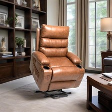 Electric Power Lift Recliner Chair Sofa w/Massage and Heat for Elderly Control