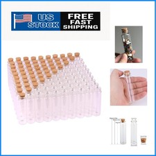 Versatile 100-Pack 20ml Clear Glass Vials with Secure Cork Stoppers for Crafts
