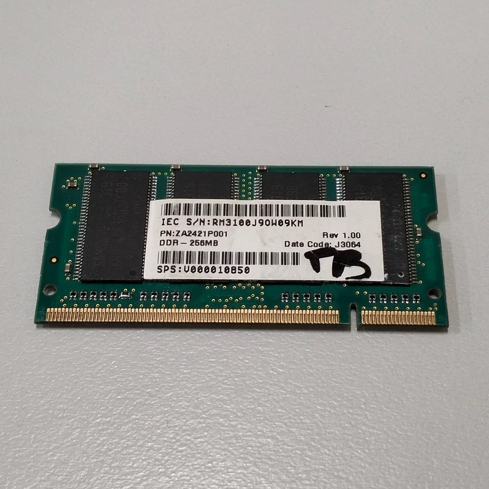 Samsung 256MB DDR1 RAM PC-2100 266MHz CL2.5 2.5V non-ECC SoDIMM M470L3224DT0-CB0 - Image 4 of 4