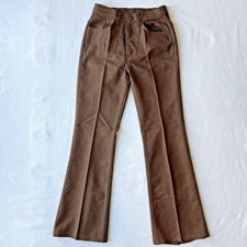 VTG Levi's Big E Sta-Prest For Gals Pants 24x29 Deadstock Talon Zipper Brown Tab