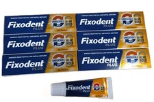 6 x Fixodent Plus Unbeatable Bite Dual Power Hold Denture Adhesive Cream 40g