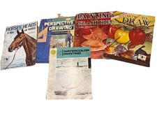 Walter T. Foster Lot 5 Vintage Draw Horses Textures Of Animals  Oils and Others