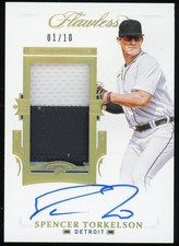 2021 Flawless Spencer Torkelson Patch Auto Gold 1/10 #PAT-ST Detroit Tigers