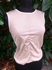 Y2K Tee shirt TOP resille beige doublé COP COPINE  T.2 36/38 Vintage 2000’s