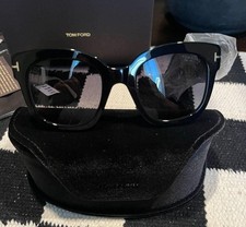 Tom Ford Beatrix-02 TF613 Polarized Square Sunglasses in Shiny Black