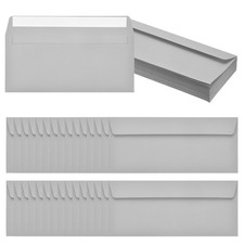 60 Pack Light Gray #10 Business Envelopes, Letter Size Envelopes