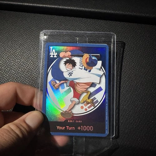 One Piece Night Los Angeles Dodgers Monkey D. Luffy Promo Card Game Sealed