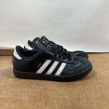 Adidas Samba Shoes Youth Size 2.5 White Black Gum Indoor Soccer Classic Sneakers