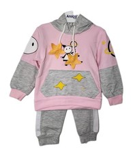 Baby Toddler 2 Pieces Set Hooded Long Sleeve Sweatshirt/ Pants Size 12-18 Months