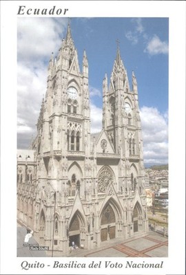 Ecuador Quito Basílica del Voto Nacional Postkarte Foto Estudio Bodo Wuth