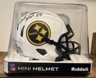 Jack Ham HOF 88 Steelers Signed Mini Helmet Beckett Witnessed