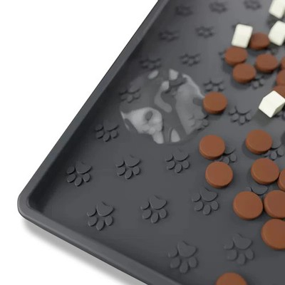 Pet Feeding Mat Silicone Waterproof Nonslip Dog Cat Food Water Bowl Tray Mat