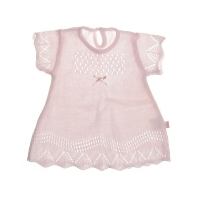 Kleid, Größe: 56/62, Pink, Acryl, Musterstrick, Mädchen #FoQ