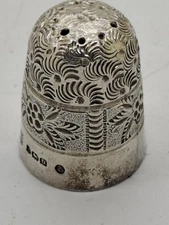 Antique Sterling Silver Thimble Hallmarked Birmingham 1919 Size3 W J Myatt & Co