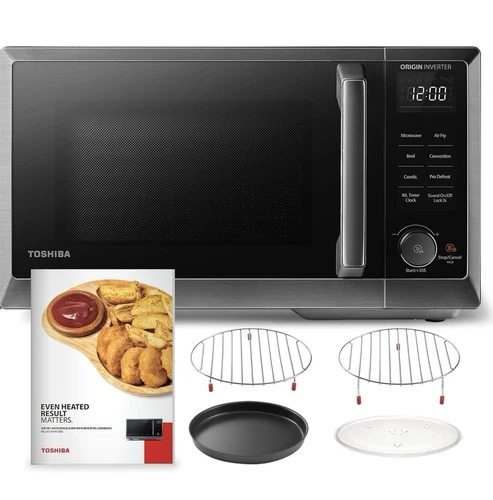 TOSHIBA Countertop Microwave Oven Air Fryer Combo, Inverter, Convection, Broi...
