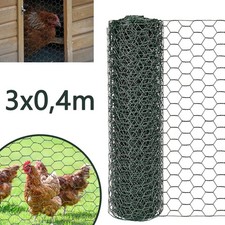 Volierendraht Hasendraht Maschendrahtzaun Drahtgitter grün Gartenzaun Käfig 3M