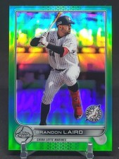 2022 Topps Chrome Japan NPB Brandon Laird Green Refractor /99 #6 Marines