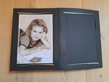 Leporello für 41 Fotos 13x18 - schwarz mit Silberrand - eckig
